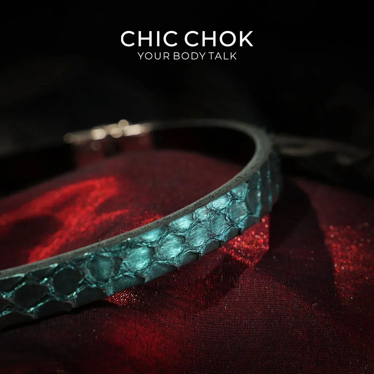 CHIC CHOK Mermaid Scale Teal Iridescent Scale Collar Necklace - CHICCHOK -