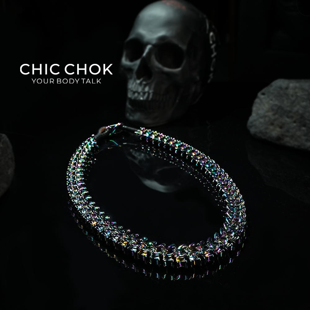 [CHICCHOK] Dragon Themed Choker - Bone Charm Elegance, A Fusion of Strength and Softness in a Choker Design Highlights(Dazzling Colors)