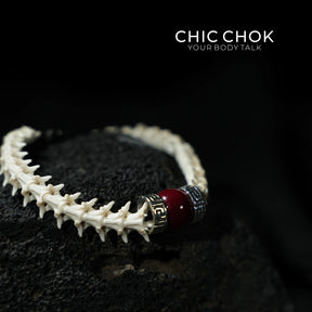 Red-Eyed Scaled Bone Bracelet