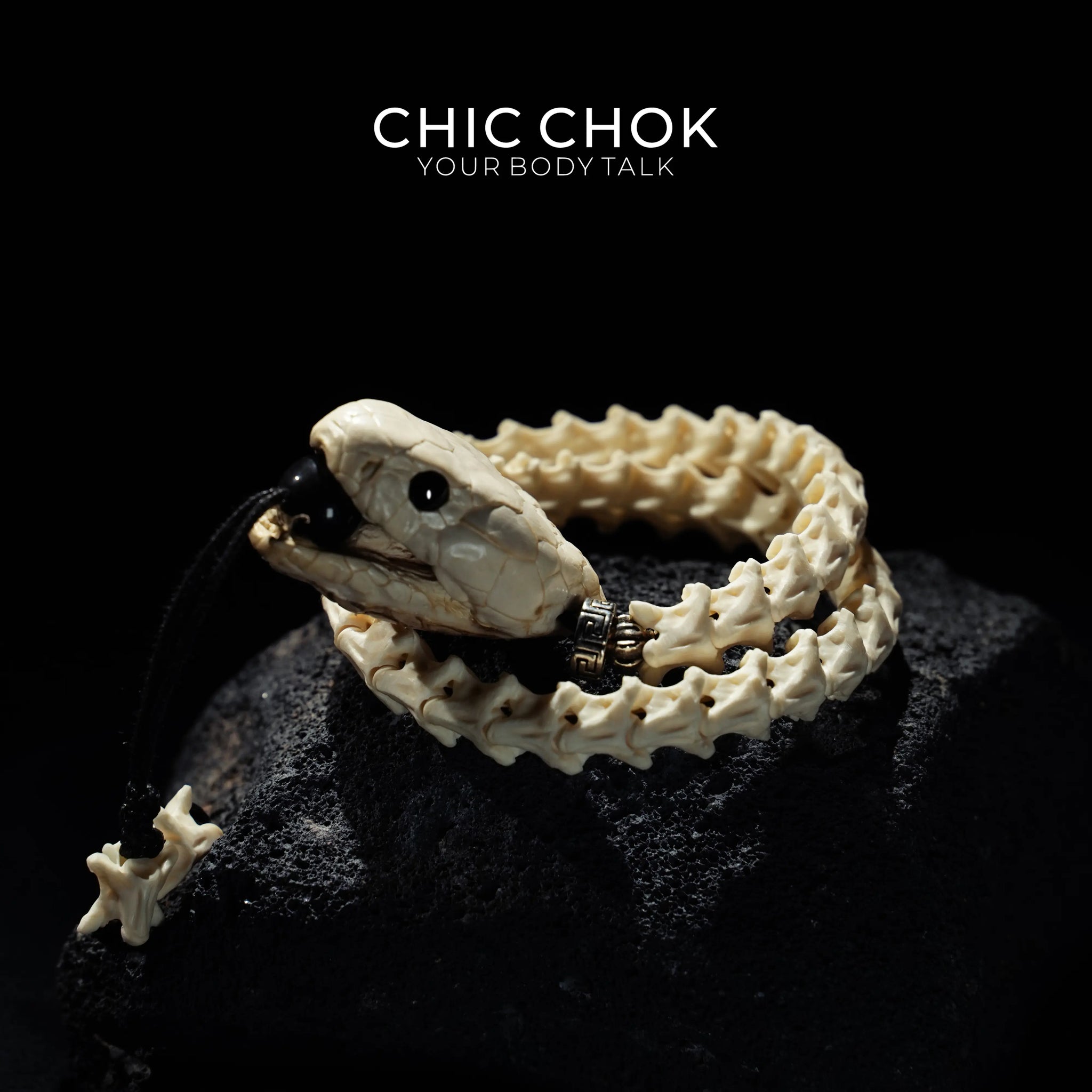 CHIC CHOK [Serpent Bone Pledge] Bracelet—A Wild Declaration of Dark Aesthetics