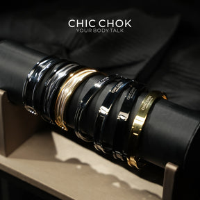 CHICCHOK Classic Close Bracelet Stainless Steel Subtle Stylish Non-Adjustable Bracelet