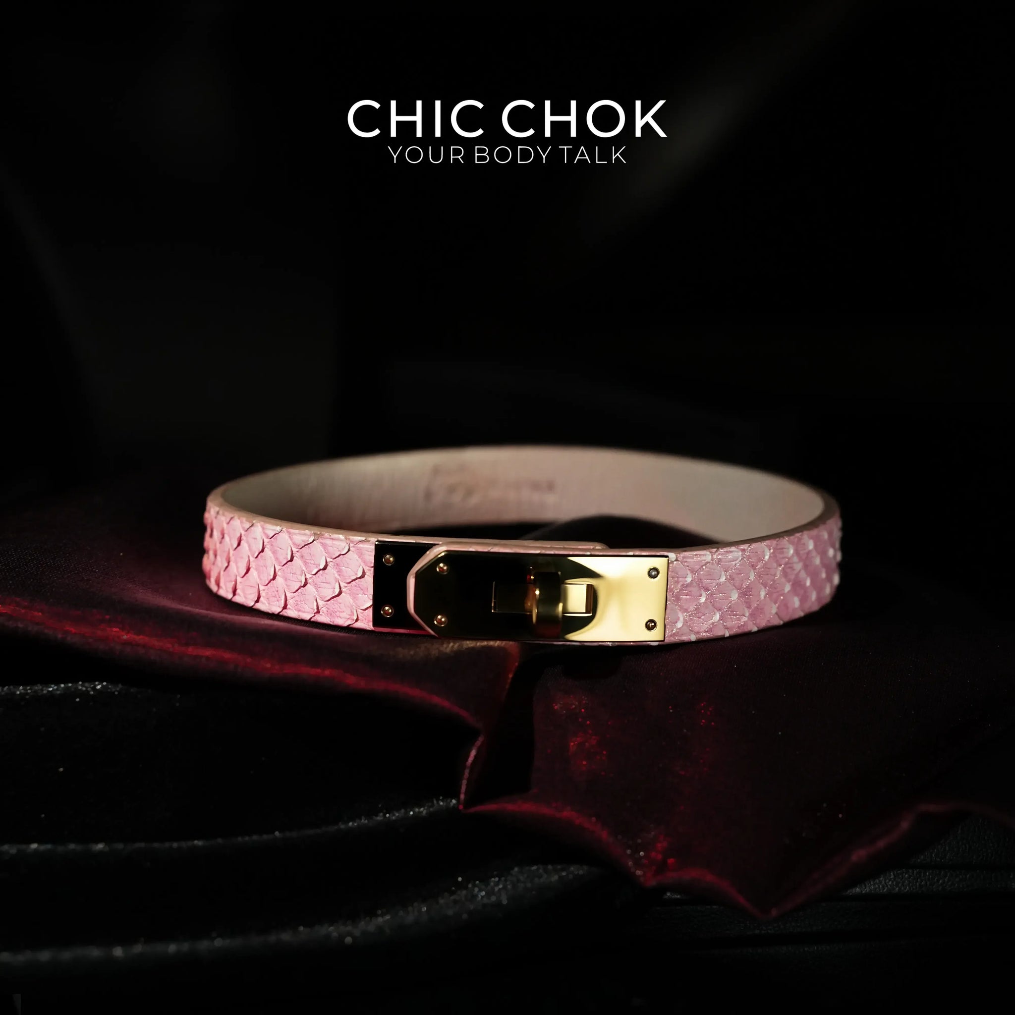 CHICCHOK - Kelly buckle Dimple Choker - CHICCHOK - Choker