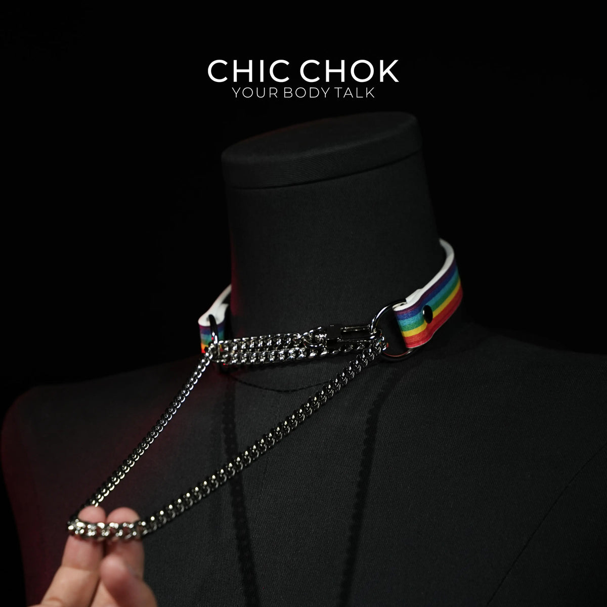 CHICCHOK [Breathless] Pulling Fashion and Fun Choker Rainbow