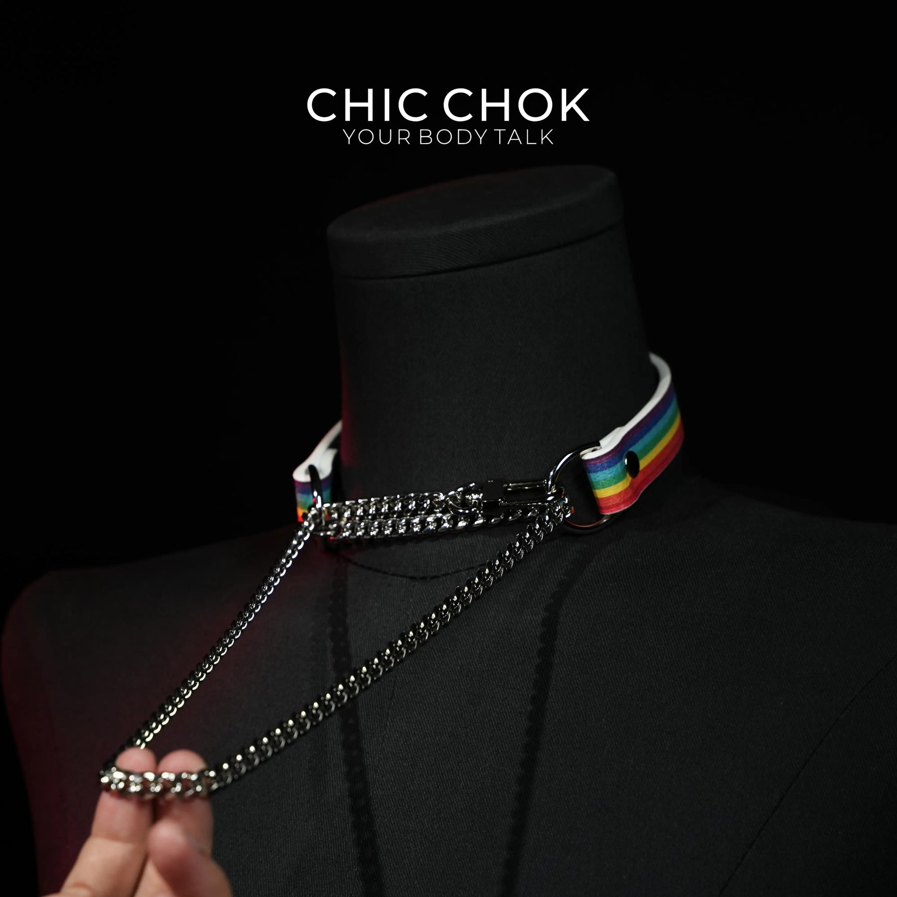 CHICCHOK [Breathless] Pulling Fashion and Fun Choker Rainbow