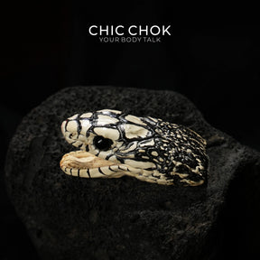 CHIC CHOK Bone Serpent Embracing Sapphire Star