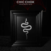 CHICCHOK Ritual da Serpente | Quadro de Arte Shibari com Esqueleto Real de Serpente | Decoração de Parede Gótica de Estética Sombria