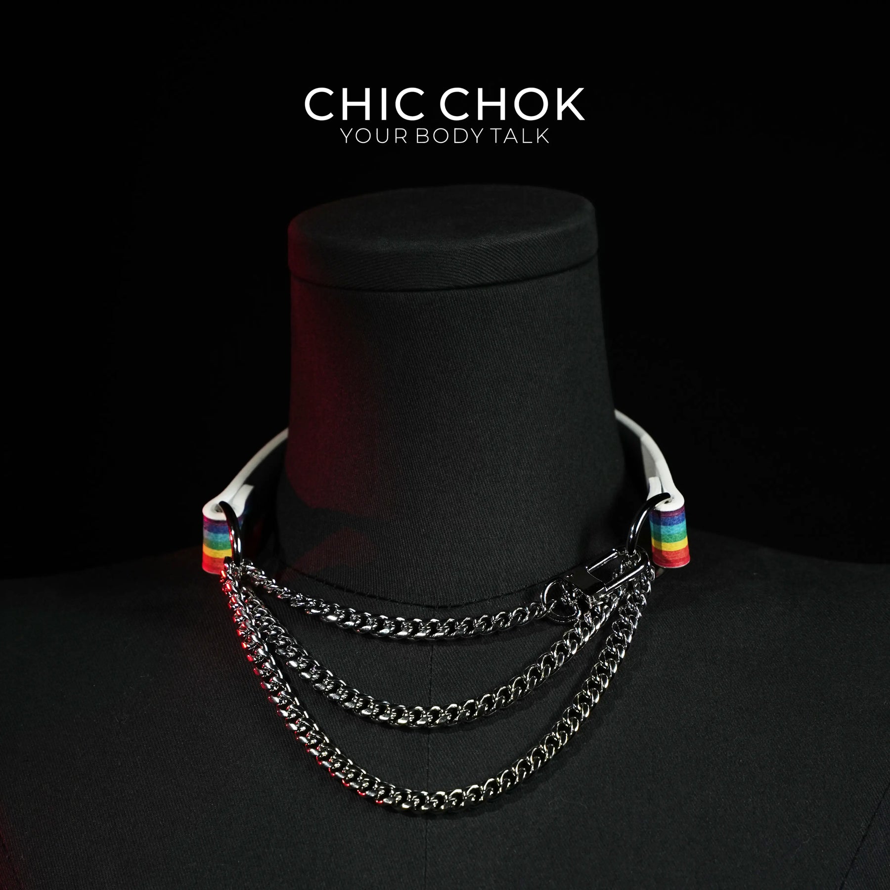 CHICCHOK [Breathless] Pulling Fashion and Fun Choker Rainbow