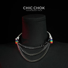 CHICCHOK [Breathless] Pulling Fashion and Fun Choker Rainbow