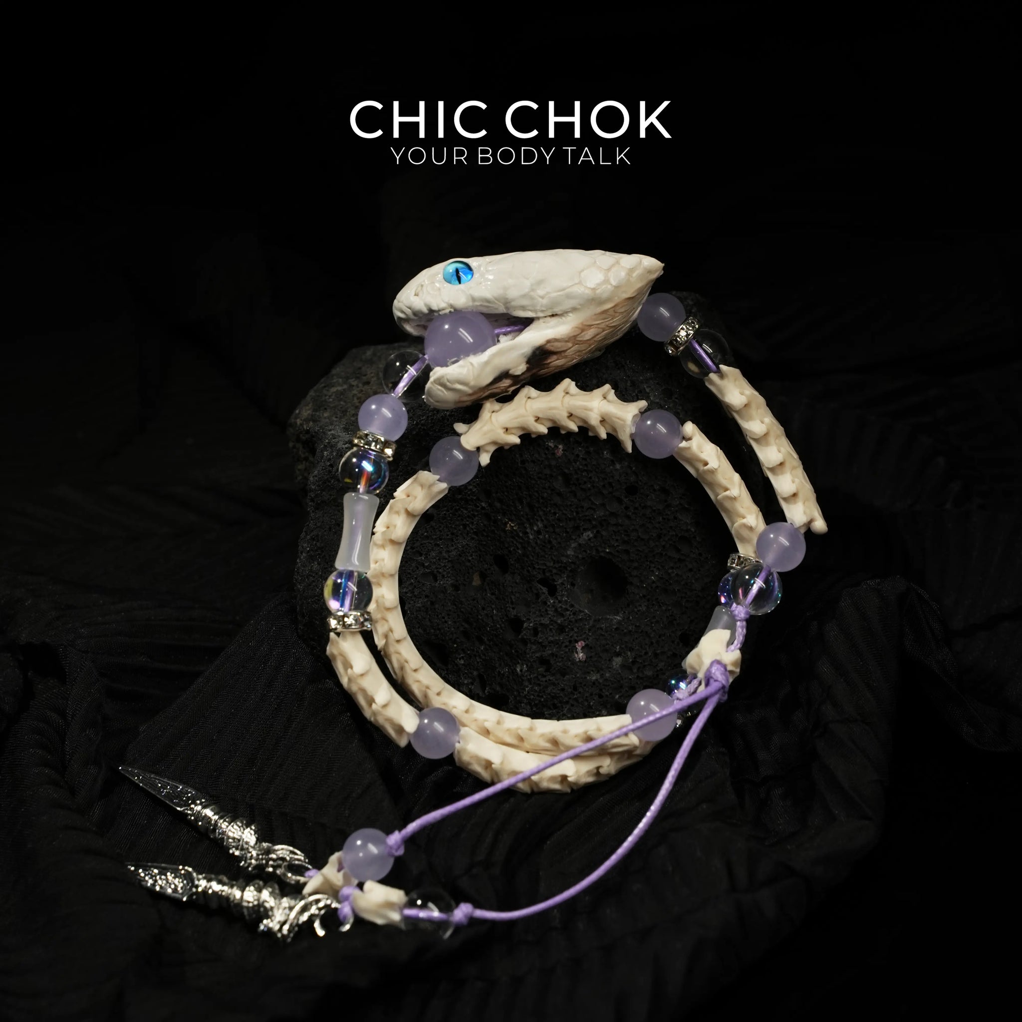 Violet Crown Serpent Bracelet