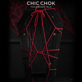 CHICCHOK Coffin Serpent | Real Snake Skeleton Shibari Art Frame | Hexagon Gothic Wall Totem