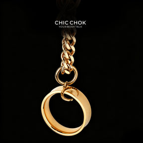 CHICCHOK "Lunar Shackle" Stainless Steel Ring Y-Necklace | Gothic OT Toggle Clasp Star & Moon Pendant Drop Chain | Dark Grunge Y2K Streetwear Jewelry