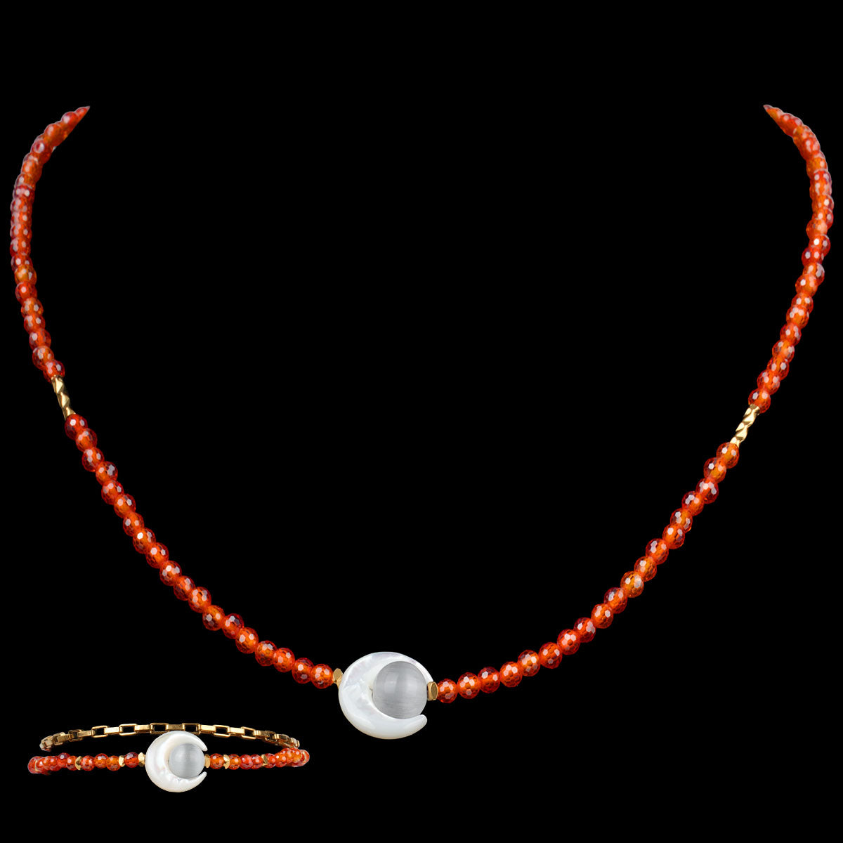 CHICCHOK Bohemian Enamel Ocean Beaded Necklace & Bracelet Set | Asymmetric Star Moon Pendant | Summer Beach Resort Y2K Jewelry