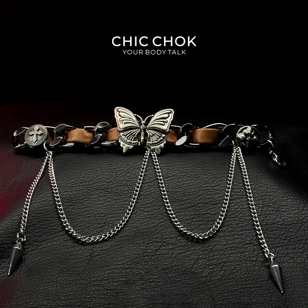 CHIC CHOK [Goth Butterfly] Bracelet, Gothic, Butterfly Themed, Daily W