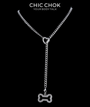CHICCHOK Sweet Punk Y-Lariat Chain Necklace | Y2K Cute Coquette Heart Charm Collar | Harajuku Kawaii Stainless Steel Cuban Link Jewelry for Sensitive Skin