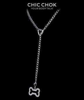 CHICCHOK Sweet Punk Y-Lariat Chain Necklace | Y2K Cute Coquette Heart Charm Collar | Harajuku Kawaii Stainless Steel Cuban Link Jewelry for Sensitive Skin