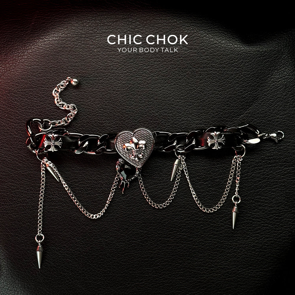 CHIC CHOK [Joker Heart] Bracelet,Gothic,Adjustable and Fashion Daily W