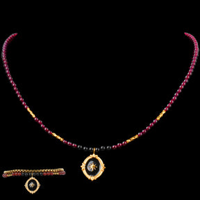 CHICCHOK Bohemian Enamel Ocean Beaded Necklace & Bracelet Set | Asymmetric Star Moon Pendant | Summer Beach Resort Y2K Jewelry