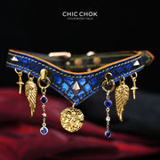 CHICCHOK Astral Sequence Zodiac Choker Collection | Custom Genuine Cowhide & Snakeskin Collar | 12 Astrology Tarot Heavy Metal Neckwear