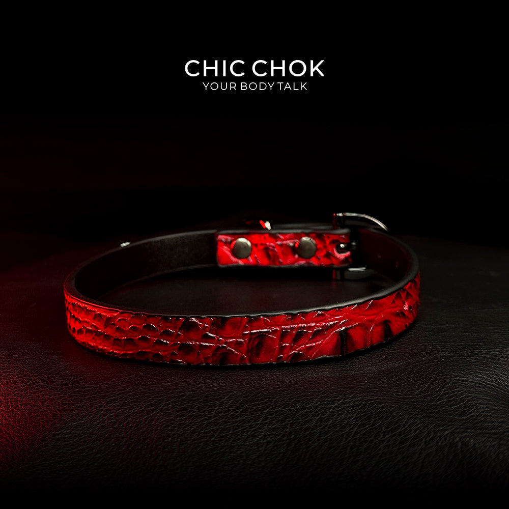 CHICCHOK [Flaming lilith]  Gothic style, punk style, fashionable leather choker