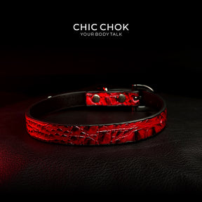 CHICCHOK [Flaming lilith]  Gothic style, punk style, fashionable leather choker
