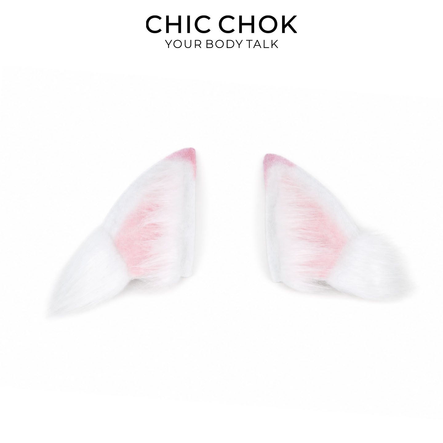 CHICCHOK Pink Haze Animatronic Neko Ears | Moving Plush Cat Ear Headband | Pastel Goth Cyber Cosplay Accessory