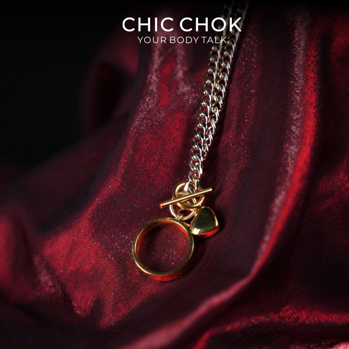 CHICCHOK Original Fingertip Shackle: Interactive Chain Ring - High-Quality Stainless Steel Darkwear Jewelry