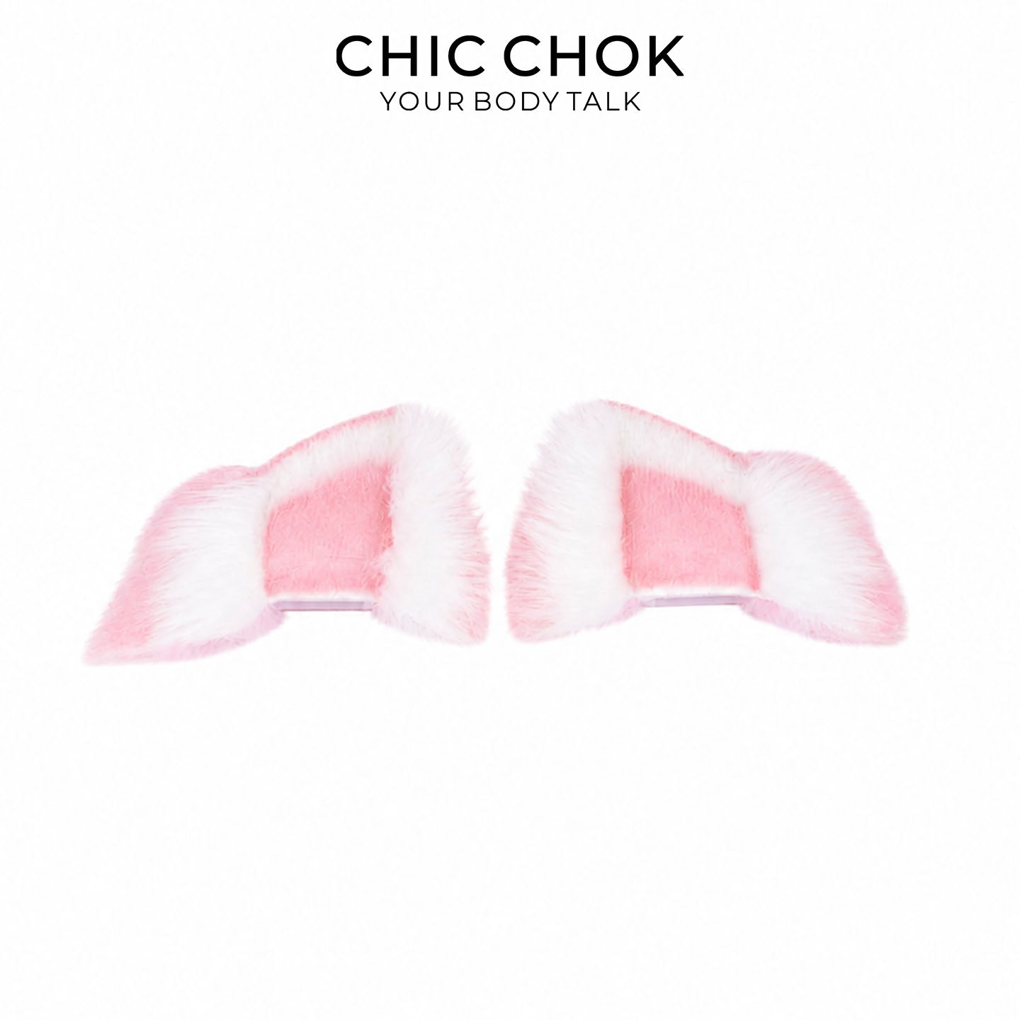 CHICCHOK Pink Haze Animatronic Neko Ears | Moving Plush Cat Ear Headband | Pastel Goth Cyber Cosplay Accessory