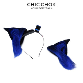 CHICCHOK Pink Haze Animatronic Neko Ears | Moving Plush Cat Ear Headband | Pastel Goth Cyber Cosplay Accessory