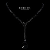 CHICCHOK "Nightbound Sequence" Black Stainless Steel Y-Necklace | Gothic Heart Carabiner & Multi-Pendant Drop Chain | Dark Grunge Y2K Streetwear Jewelry
