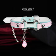 Cotton Candy Puppy - Choker Tulang Pastel Biru & Pink