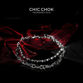 [Rebellious Baroque] Alien Pearl Double-Layer Trouser Chain - CHICCHOK - pants chain