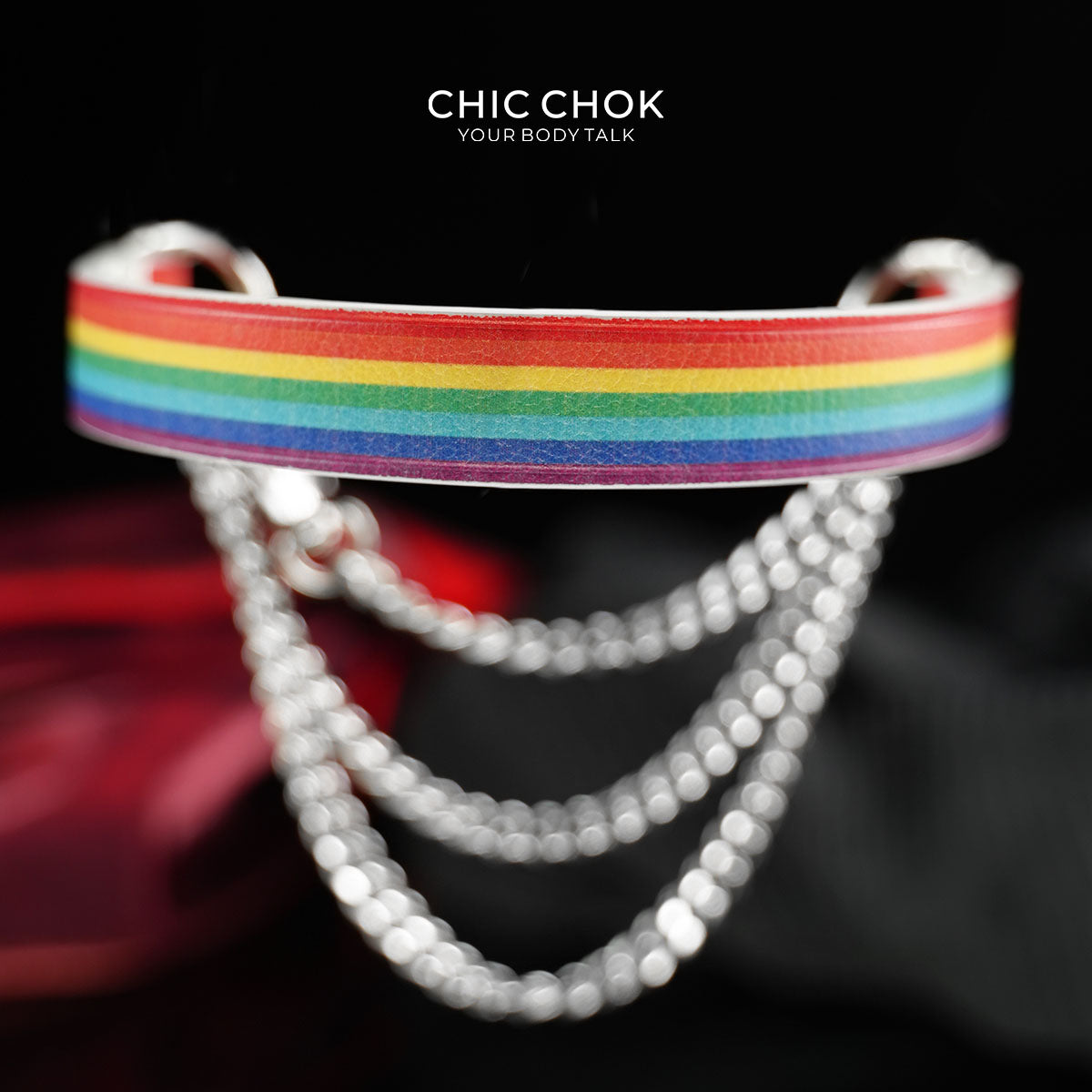 CHICCHOK [Breathless] Choker Tarik Fesyen dan Fun Rainbow