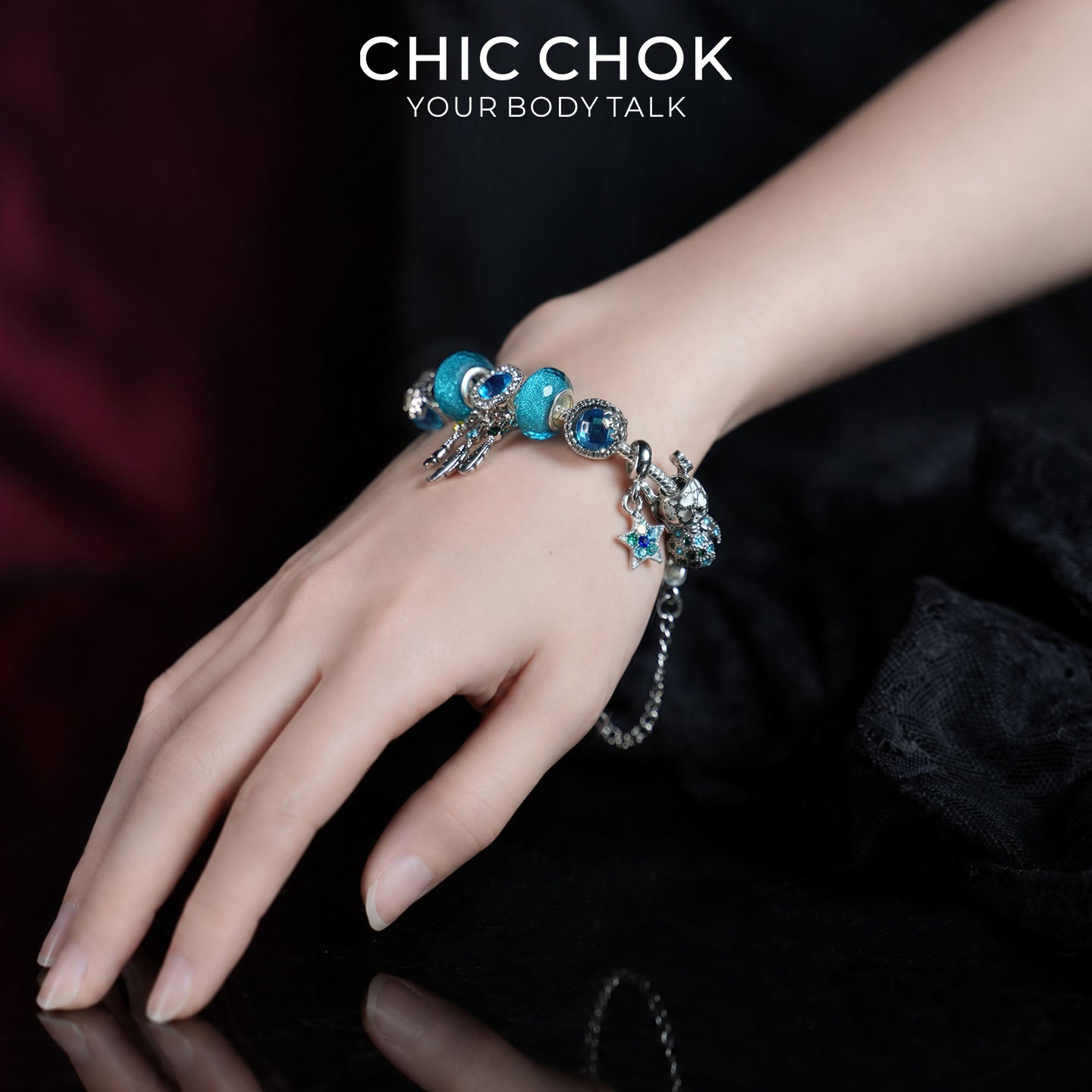CHICCHOK Zodiac Fortune Beads Bracelet | Handcrafted Celestial Luxury Crystal Charm | Gothic Witchcore Astral Star Tarot Manifestation Jewelry