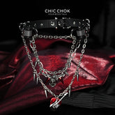 CHICCHOK Crimson Requiem: Choker Festival Heavy Metal dengan Charm Gitar & Tengkorak