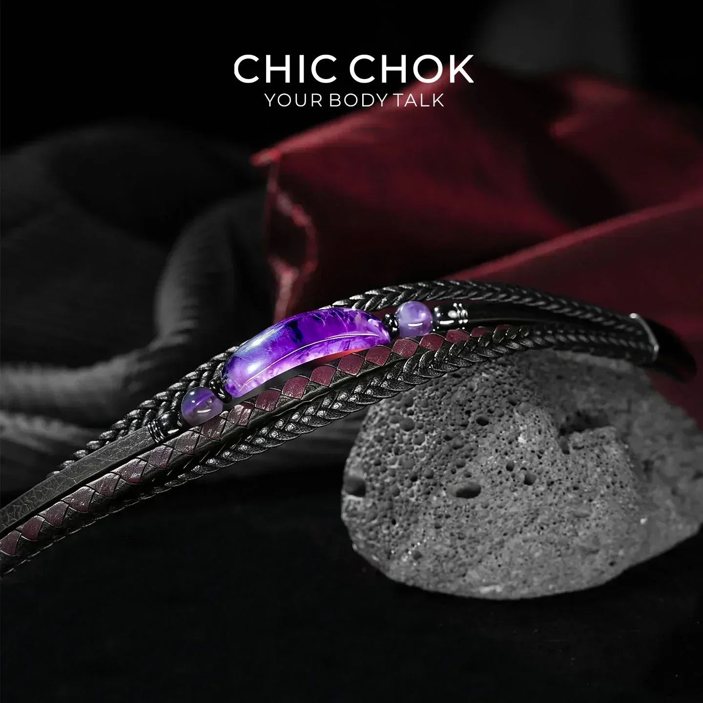 Violet in Flame - CHICCHOK - Bracelet, Crystal Bracelet