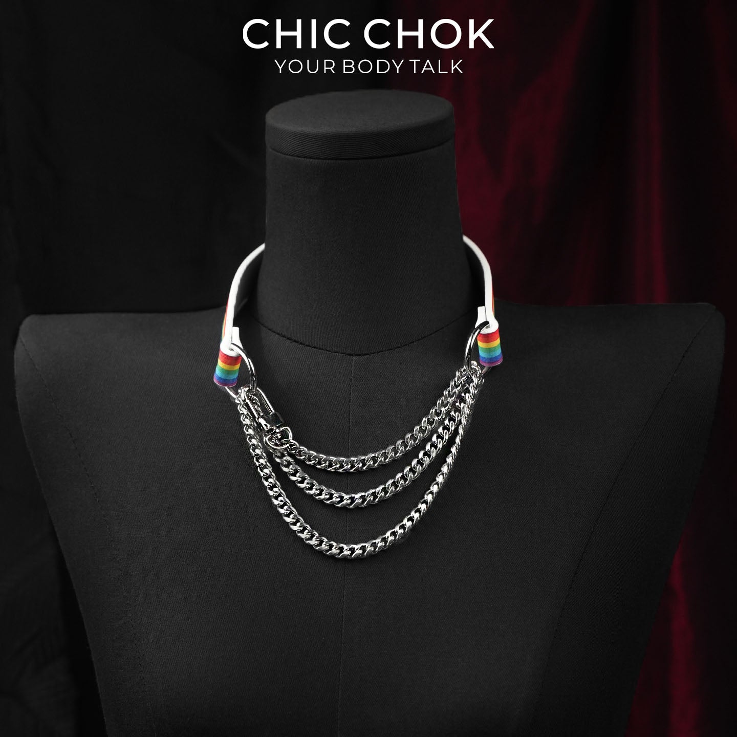 CHICCHOK [Breathless] Choker Tarik Fesyen dan Fun Rainbow