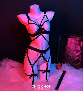 CHICCHOK Punk Body Harness Set  | Dark Luxury Subversive Body Jewelry & Lingerie