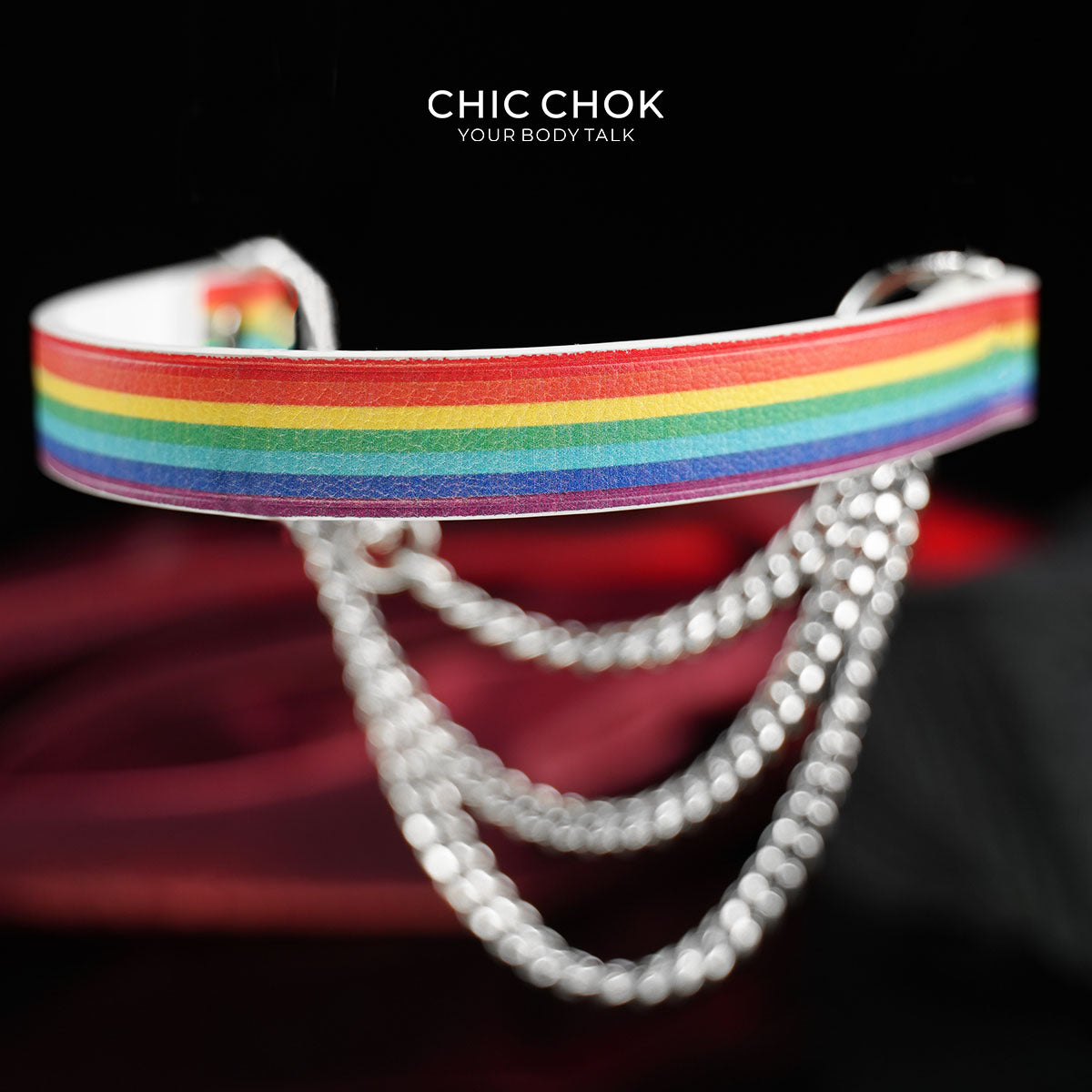 CHICCHOK [Breathless] Choker Tarik Fesyen dan Fun Rainbow