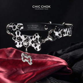 CHICCHOK [Spotty Pup] - Choker Fashion Adjustable Bulu Kuda Klasik Bintik Hitam