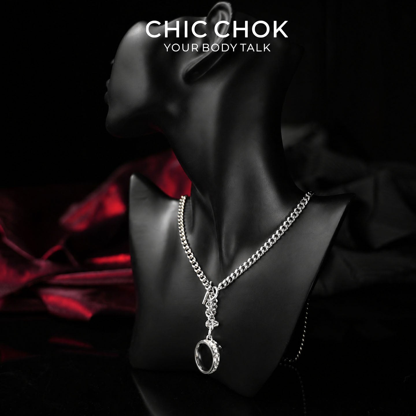 CHICCHOK Original Fingertip Shackle: Interactive Chain Ring - High-Quality Stainless Steel Darkwear Jewelry