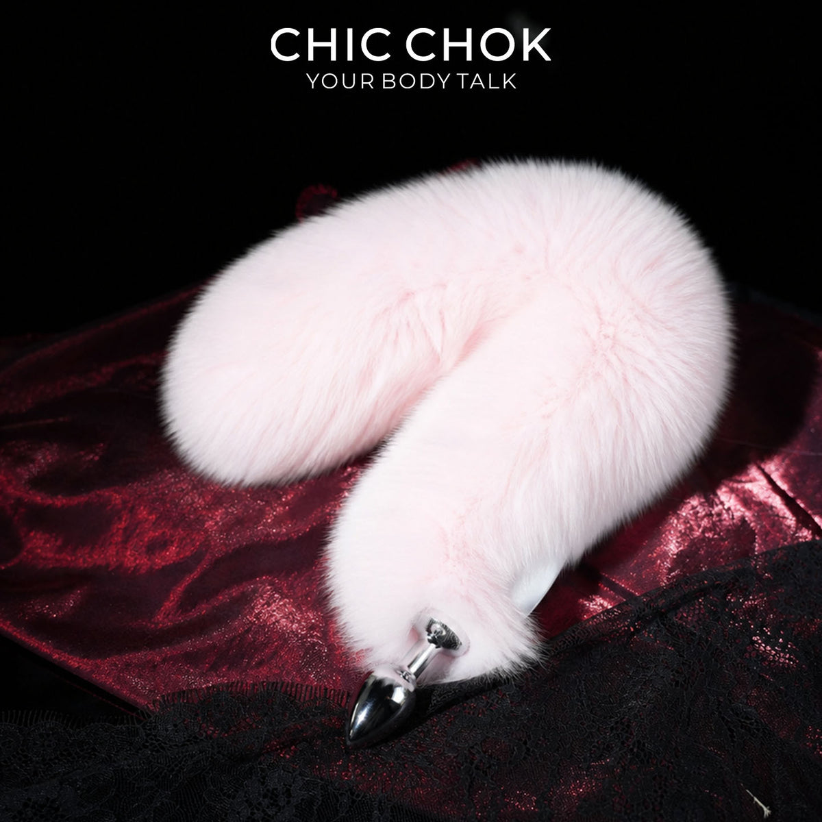 CHICCHOK Sonic Animatronic Real Fox Tail | Sound-Activated Moving Cosplay Furry Tail | Luxury 316L Stainless Steel Sensory Fetish Toy