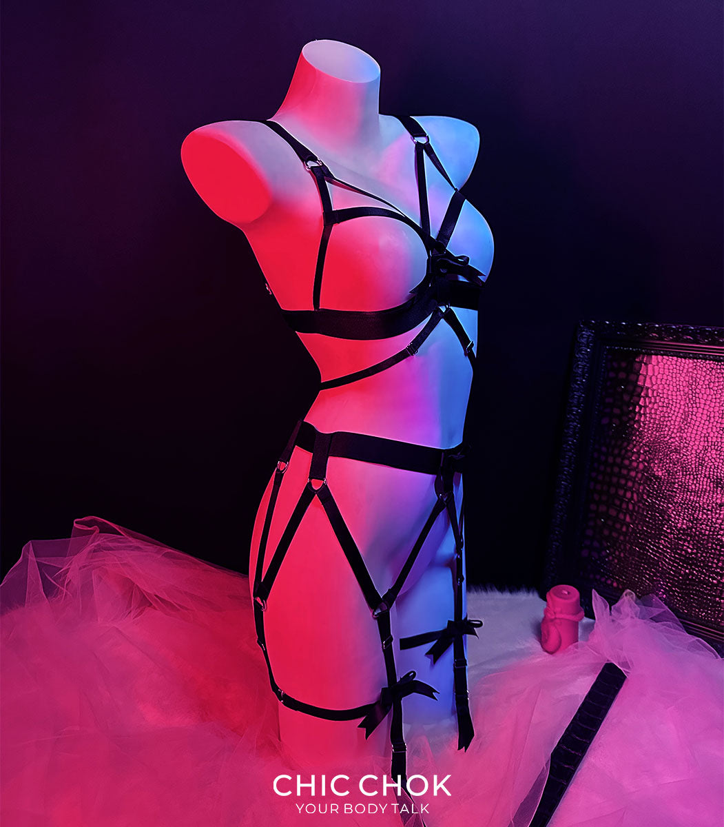CHICCHOK Punk Body Harness Set  | Dark Luxury Subversive Body Jewelry & Lingerie