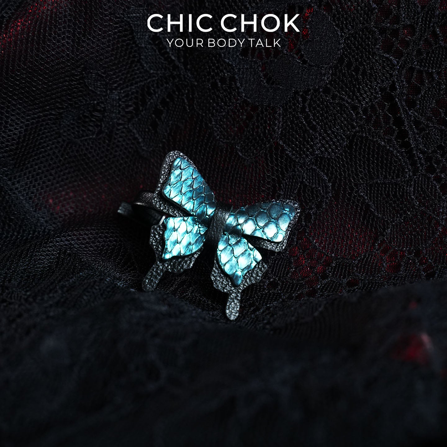 CHICCHOK Cute Bunny Ring | First-Layer Leather Animal Ring | Kawaii Goth Accessory