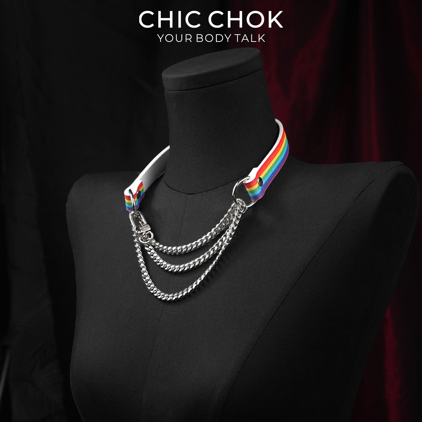 CHICCHOK [Breathless] Choker Tarik Fesyen dan Fun Rainbow