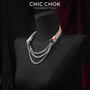 CHICCHOK [Breathless] Pulling Fashion and Fun Choker Rainbow