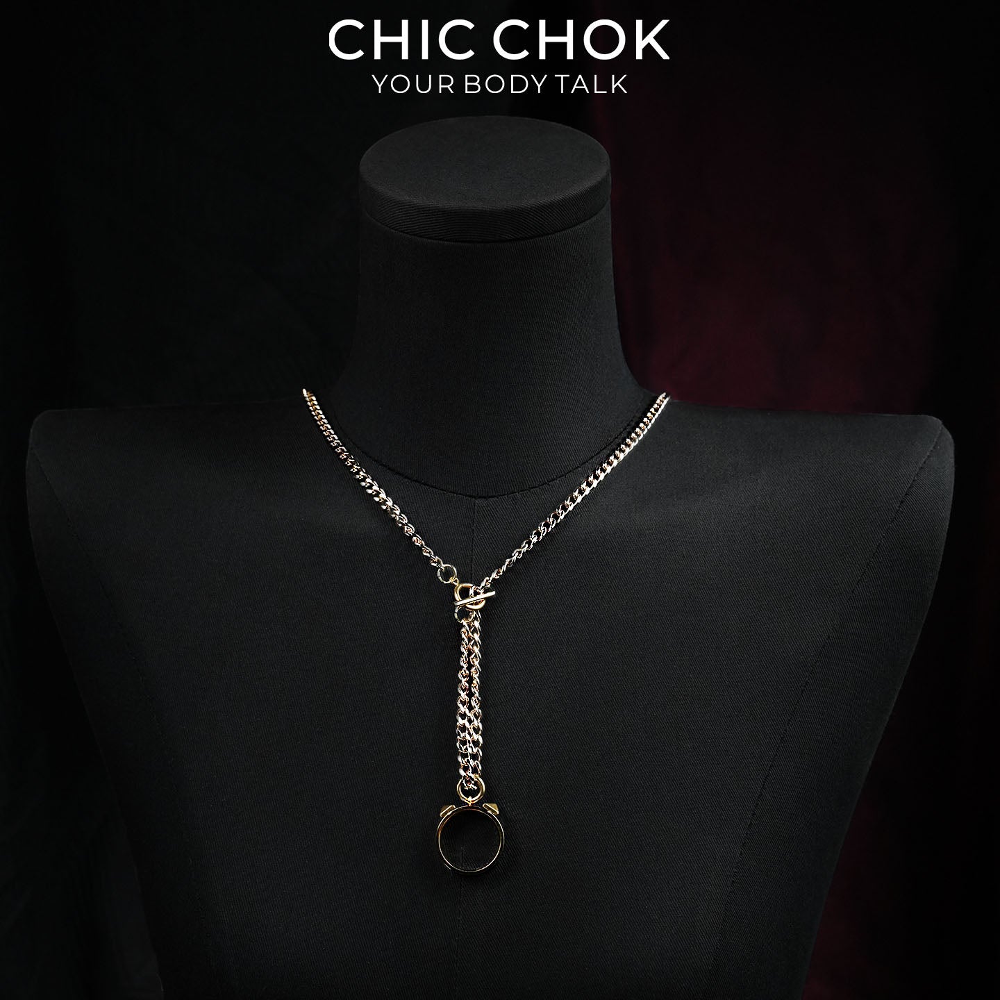 CHICCHOK Original Fingertip Shackle: Interactive Chain Ring - High-Quality Stainless Steel Darkwear Jewelry