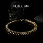 [CHICCHOK] Dragon Themed Choker - Bone Charm Elegance, A Fusion of Strength and Softness in a Choker Design Highlights(Bronze)