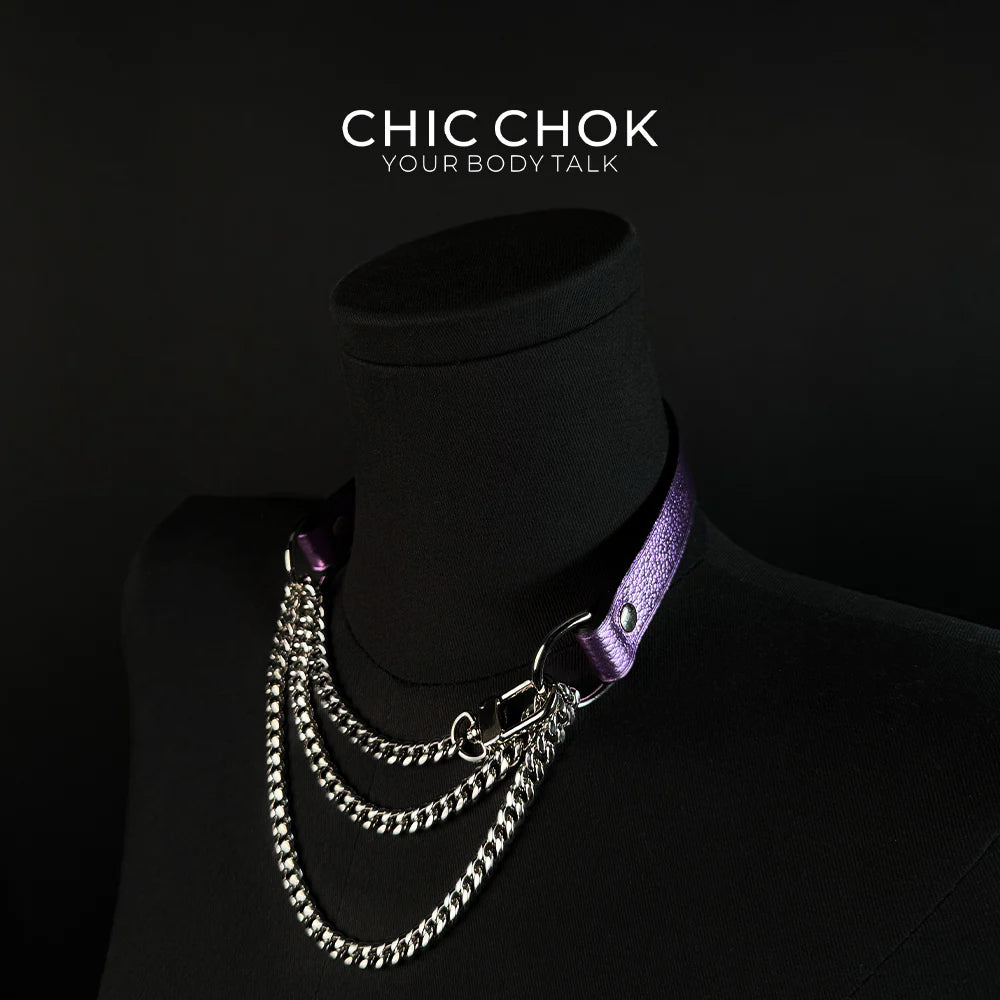 CHICCHOK [Breathless] Pulling Fashion and Fun Choker(Purple)