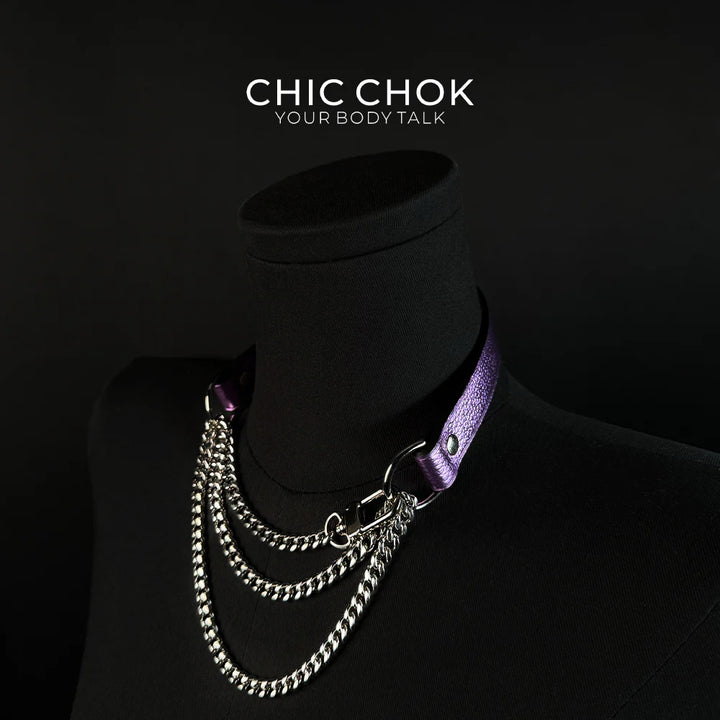 CHICCHOK [Breathless] Pulling Fashion and Fun Choker(Purple)