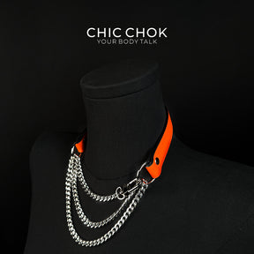 CHICCHOK [Breathless] Pulling Fashion and Fun Choker(Orange)